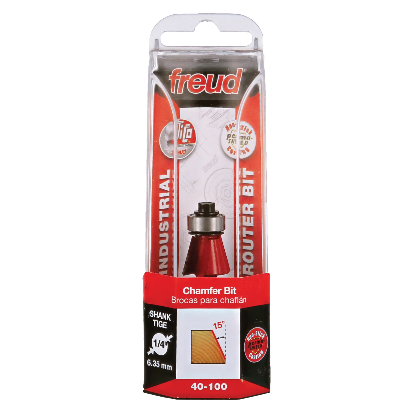 Freud 40-100, Carbide Router Bit - 23/32" x 2-3/16" Chamfer Bit (1/2" Carbide Height)