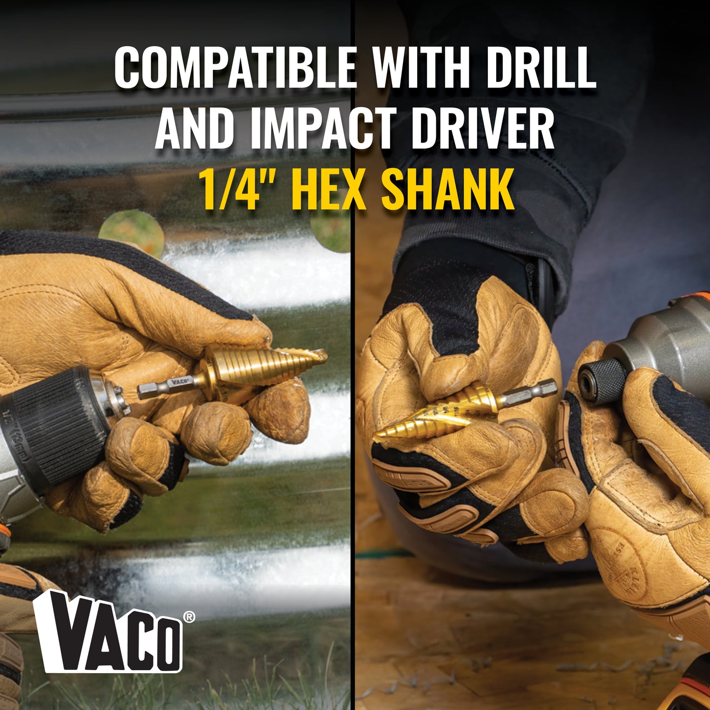 Klein Tools 25951, Step Bit Kit, Spiral Double-Fluted, VACO, 3-Piece
