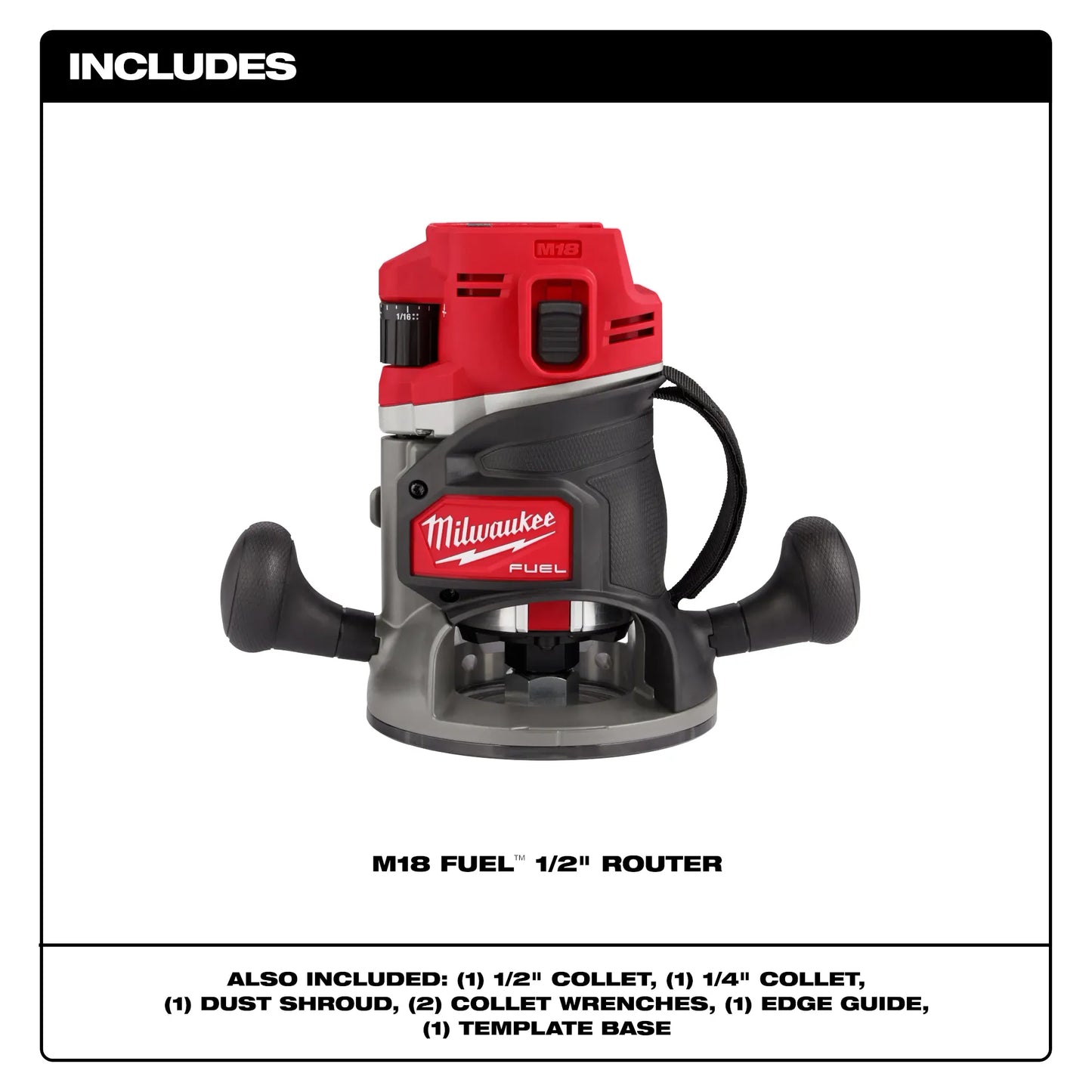 Milwaukee 2838-20, M18 FUEL™ 1/2" Router