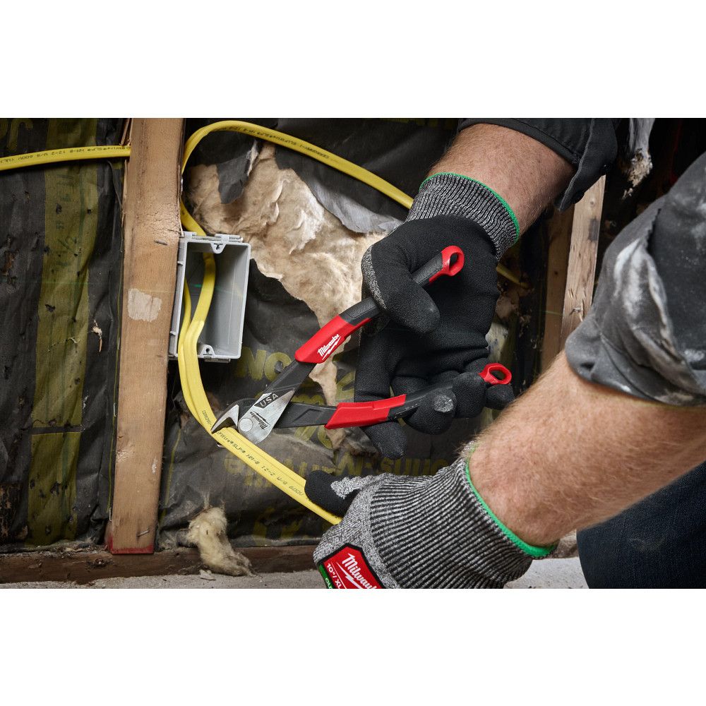 Milwaukee MT558A, 8" Angled Head Diagonal Comfort Grip Cutting Pliers (USA)