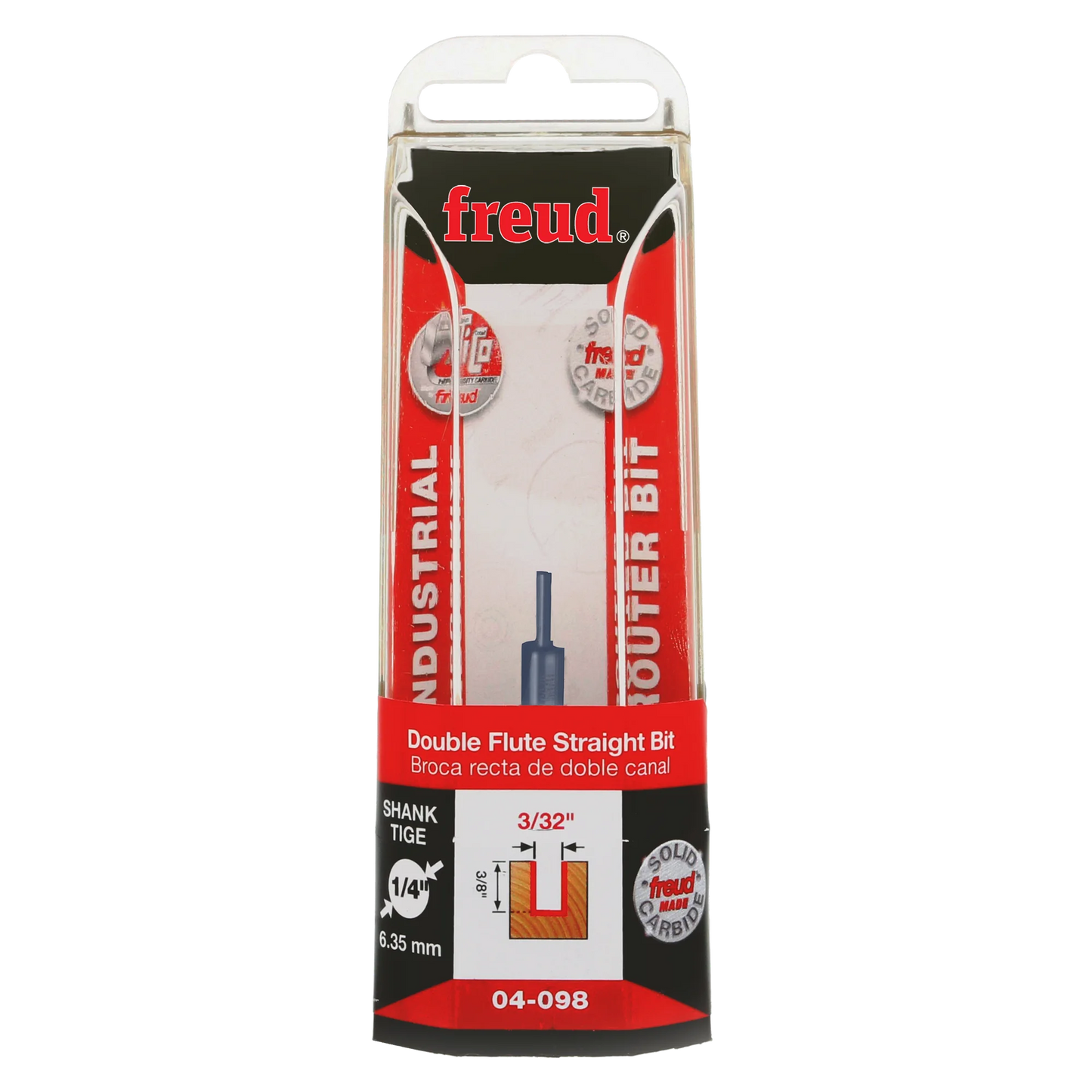 Freud 04-098, Double Flute Straight Router Bit (1/4" Shank)