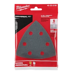 Milwaukee 49-25-2180, 3-1/2" 180 GRIT TRIANGLE SANDPAPER 6PK
