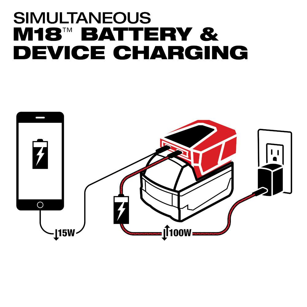 Milwaukee 2847-20, M18™ TOP-OFF™ Charger & Power Supply