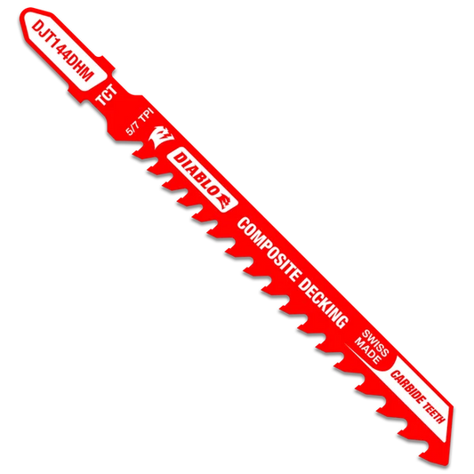 Diablo DJT144DHM, 4" 5/7TPI Carbide Jig Saw Blade for Composite Decking