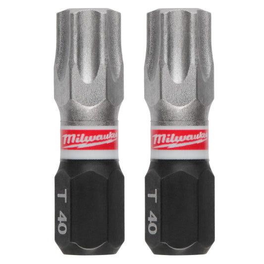 Milwaukee 48-32-4438, SHOCKWAVE™ Impact Duty 1" T40 INSERT BIT 2Pk