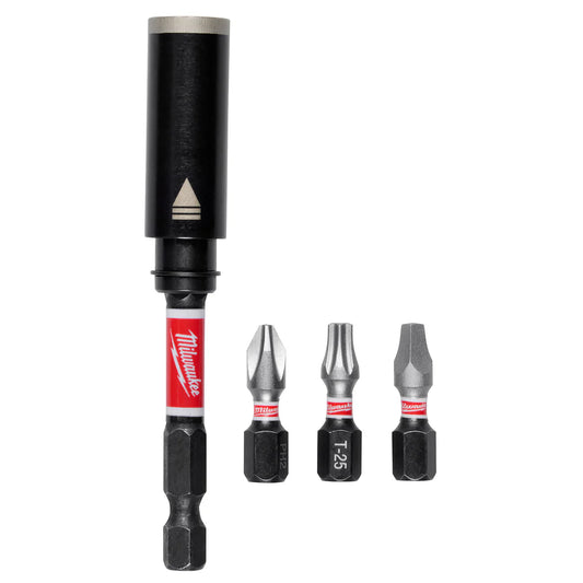 Milwaukee 48-32-7905, SHOCKWAVE™ Impact Duty 3in. Screw-Holding Bit Holder & Insert Bit Set (4Pc)