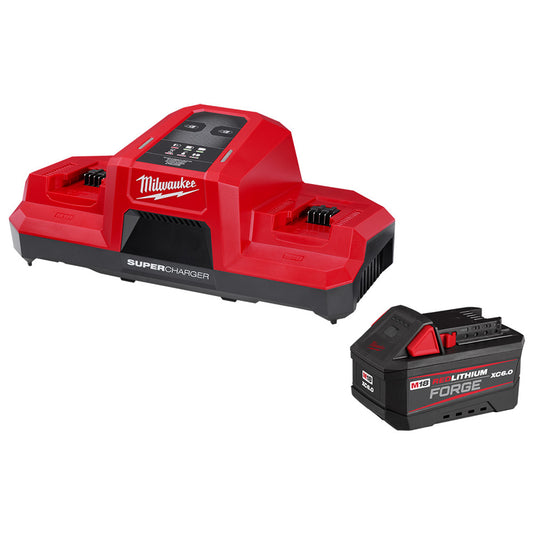 Milwaukee 48-59-1861, M18 FORGE XC6.0 and Dual Bay Super Charger Starter Kit