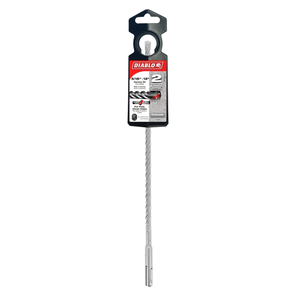 Diablo DMAPL2200, SDS-Plus 2-Cutter Carbide-Tipped Hammer Drill Bit 5/16" x 10" x 12"
