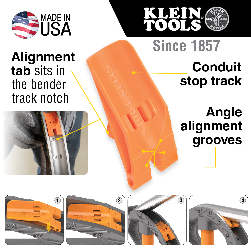 Klein Tools 51607, Aluminum Conduit Bender 3/4-Inch EMT with Angle Setter™