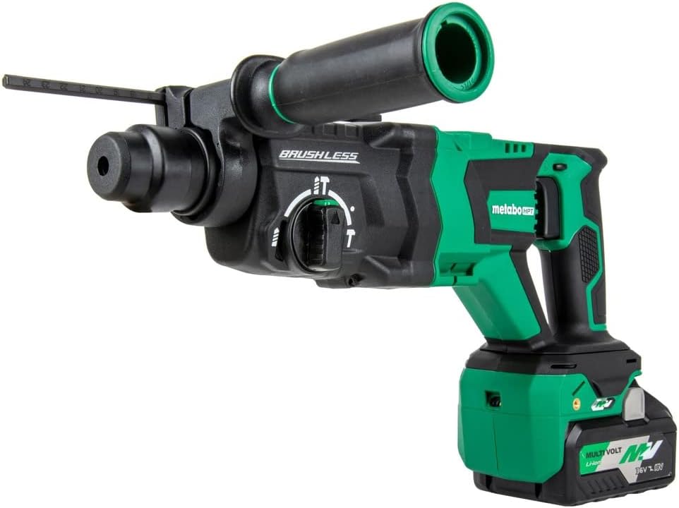 Metabo-HPT DH3628DDQ4M, Metabo HPT 36V MultiVolt Brushless 1-1/8" SDS Plus D-Handle Rotary Hammer (Tool Only)