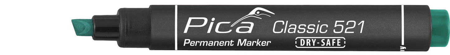 Pica 521/36, Permanent marker 2-6mm, Chisel tip, green