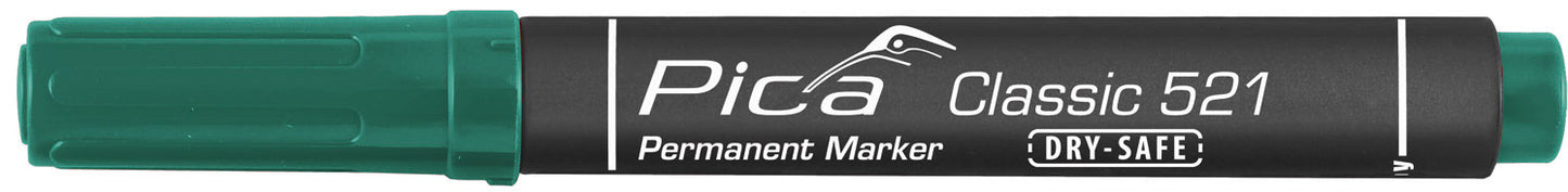 Pica 521/36, Permanent marker 2-6mm, Chisel tip, green