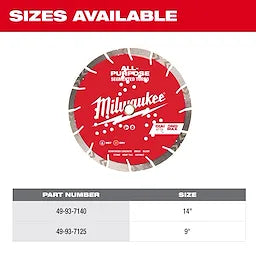 Milwaukee 49-93-7140, 14"x.125x1/20MM ALL PURPOSE Blade