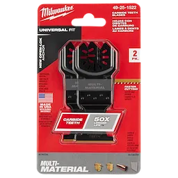 Milwaukee 49-25-1522, OPEN-LOK 1-3/8" TITANIUM ENHANCED CARBIDE TEETH MULTI-MATERIAL BLADE 2PK