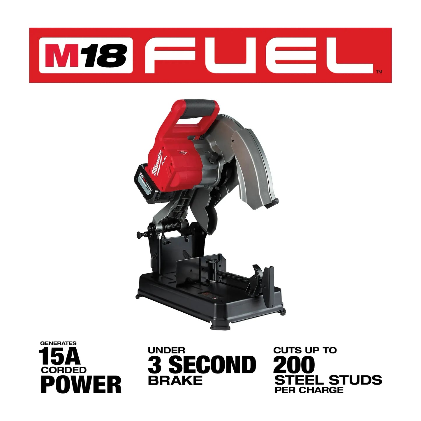 Milwaukee 2990-21HD, M18 FUEL 14" Abrasive Chop Saw Kit (12.0 Ah)