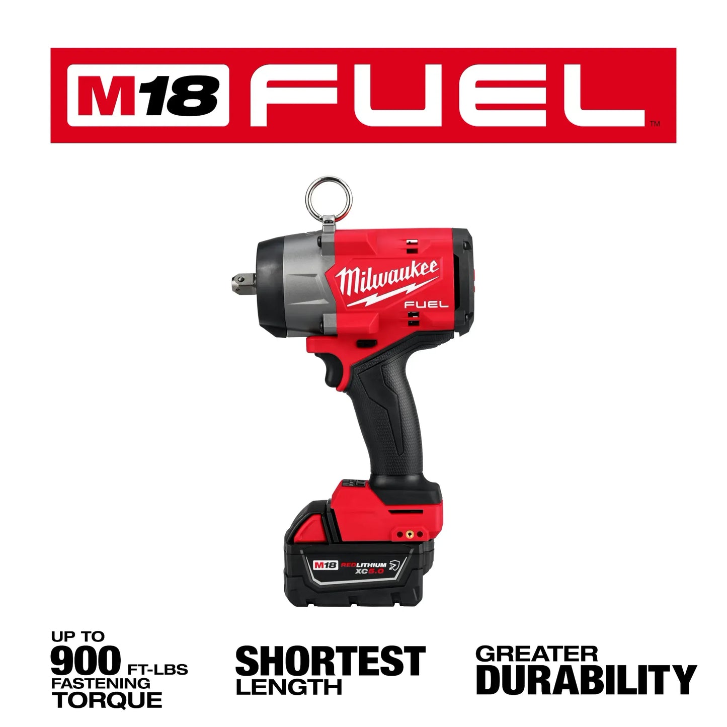 Milwaukee 2966-22, M18 FUEL™ 1/2" High Torque Impact Wrench w/ Pin Detent Kit