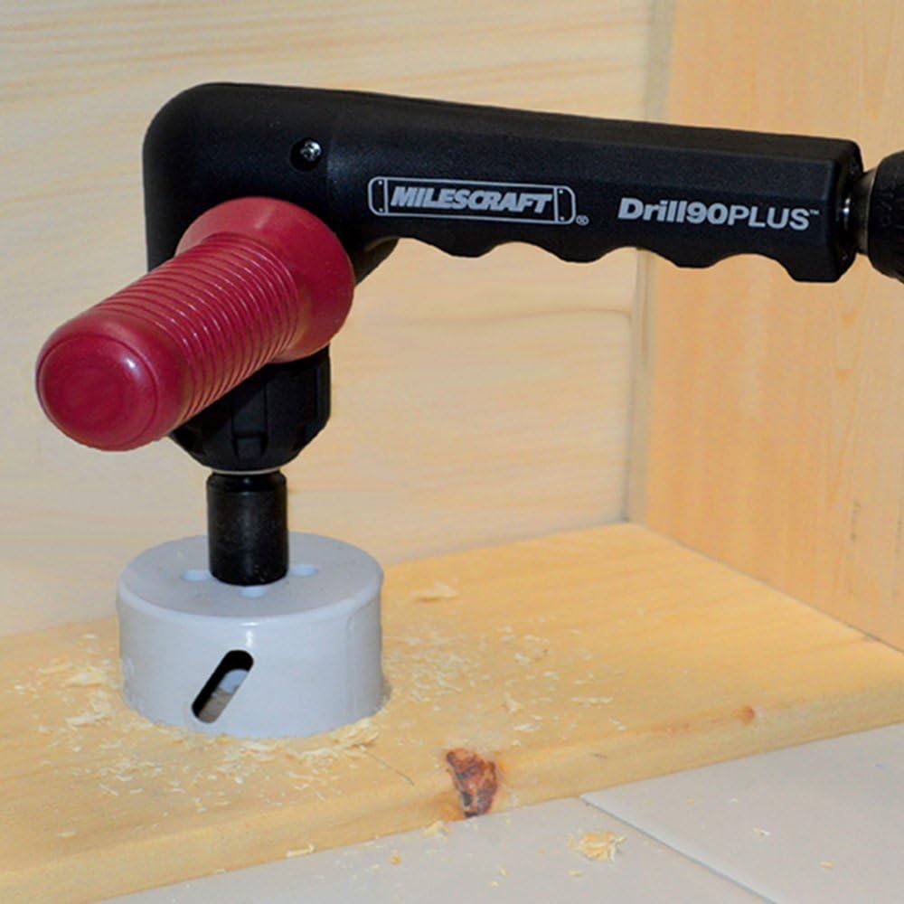 Milescraft 1304, Drill90 PLUS, Right Angle Drill Attachment with Keyless Chuck