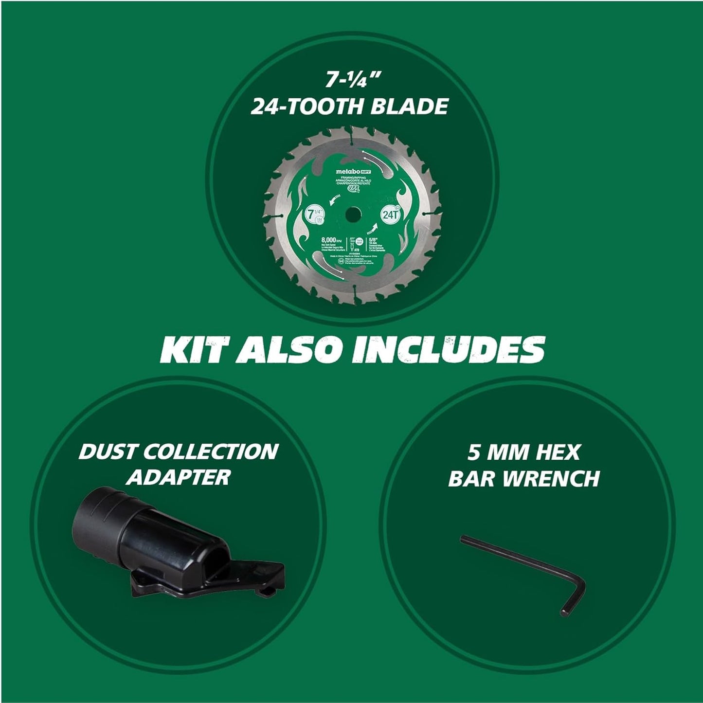 Metabo HPT C1807DAQ4M,  18V MultiVolt 7-1/4 Inch Cordless Circular Saw (Tool Only)