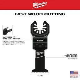 Milwaukee 49-25-1109, OPEN-LOK 1-3/8" HCS WOOD BLADES 10PK