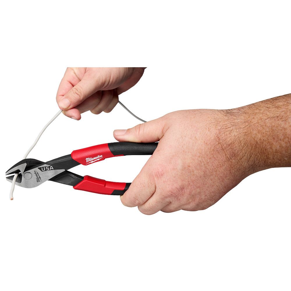 Milwaukee MT558A, 8" Angled Head Diagonal Comfort Grip Cutting Pliers (USA)
