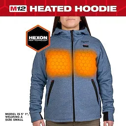 Milwaukee F200U-21, M12 BLUE HEAT WOMENS HOODIE KIT