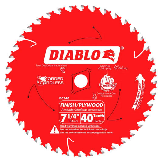 Diablo D0740PX, 7-1/4 x 40T Finishing Blade (2 Pack)