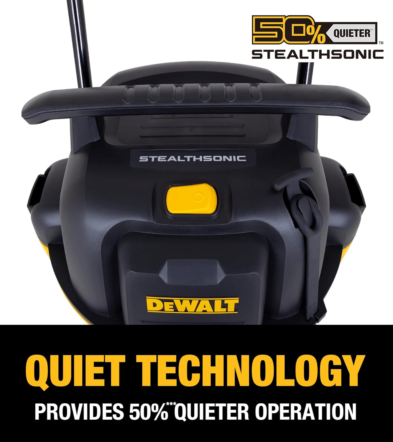 DEWALT DXV16PQTA, 16 Gallon STEALTHSONIC Ultra Quiet Poly Shop Vacuum Wet/Dry