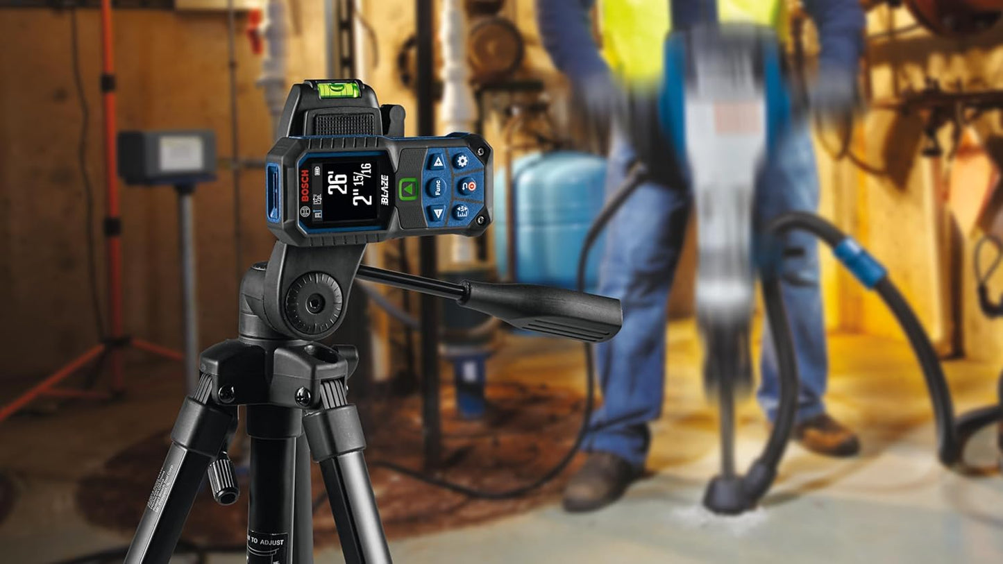 BOSCH GLM165-25G,  BLAZE 165 ft. Green Laser Distance Tape Measuring Tool with Color Screen and Measurement Rounding Functionality