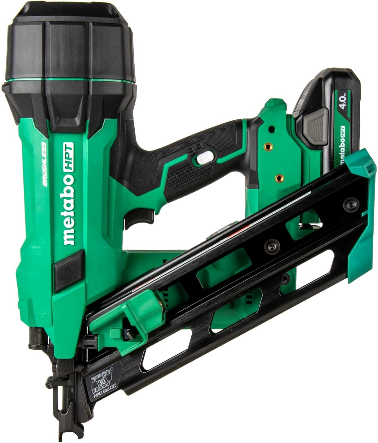 Metabo HPT NR1890DCAM, 18V MultiVolt Cordless Gen2 30Deg 3-1/2in Paper Tape Framing Nailer 4.0Ah Kit