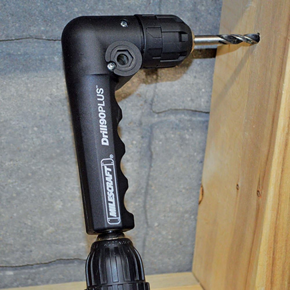 Milescraft 1304, Drill90 PLUS, Right Angle Drill Attachment with Keyless Chuck