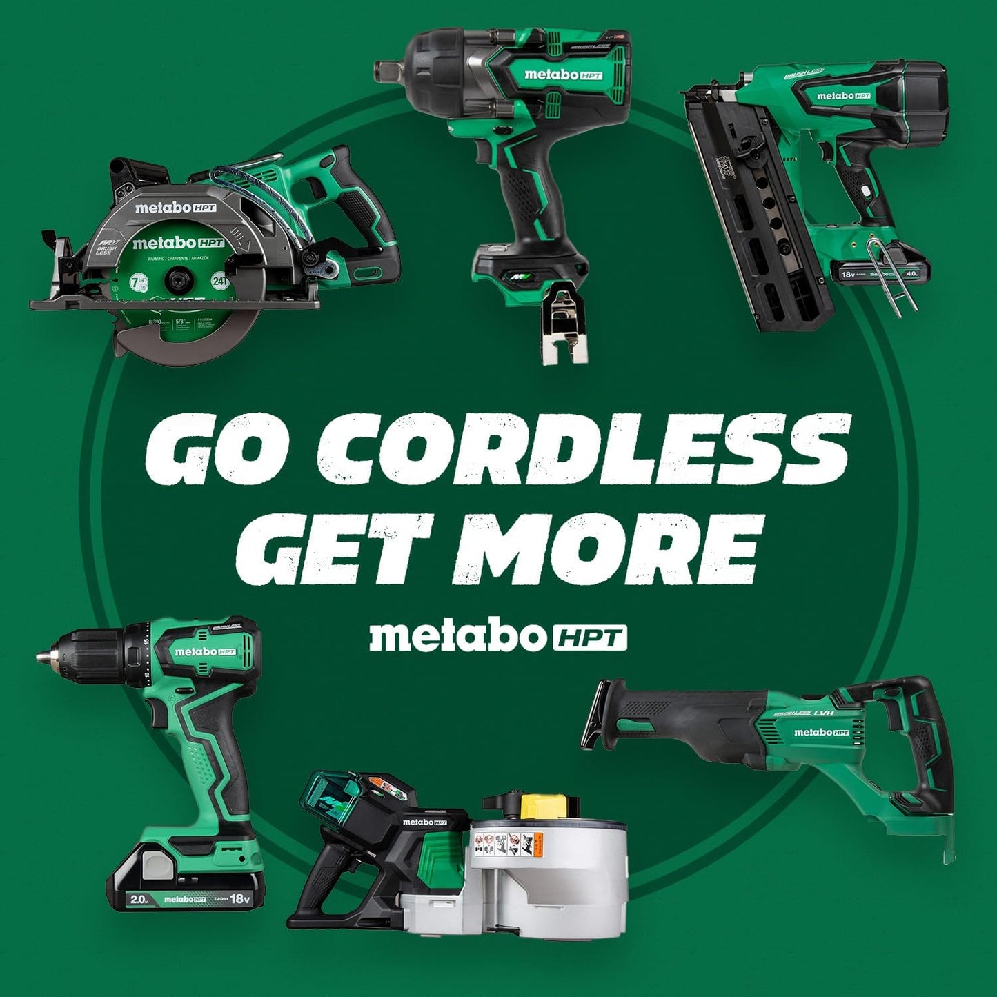 Metabo HPT C1807DAQ4M,  18V MultiVolt 7-1/4 Inch Cordless Circular Saw (Tool Only)