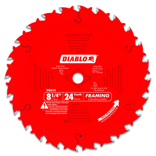 Diablo D0824X, 8-1/4" X 24T Framing Blade