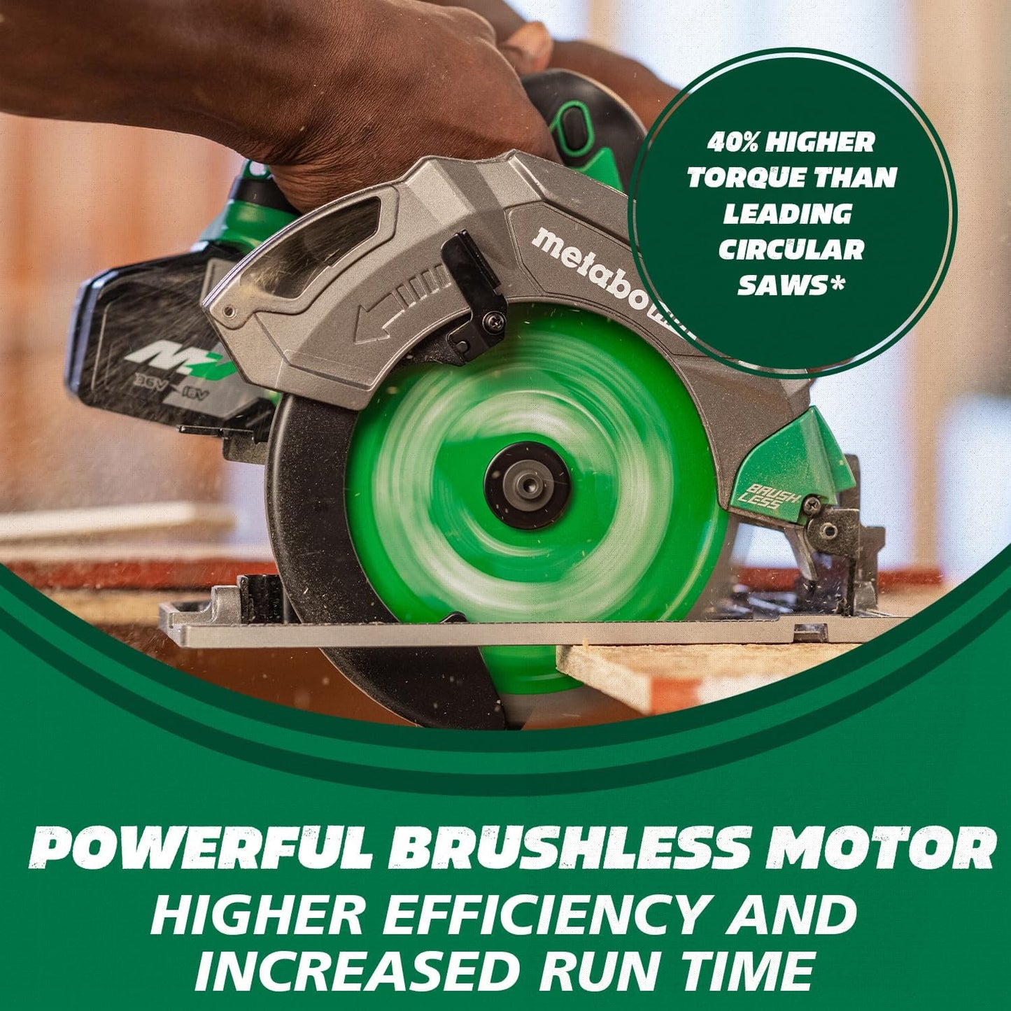 Metabo HPT C1807DAQ4M,  18V MultiVolt 7-1/4 Inch Cordless Circular Saw (Tool Only)