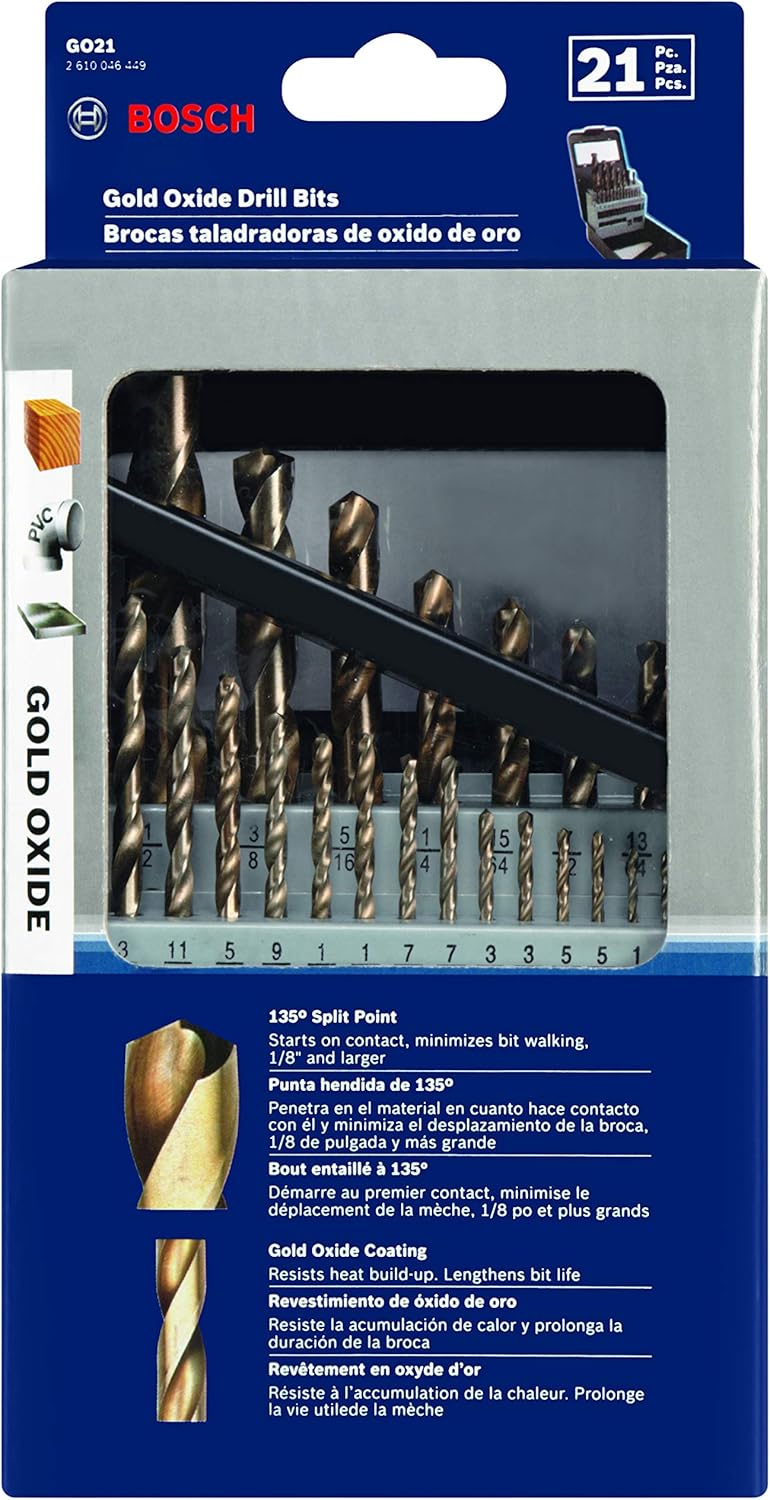 BOSCH GO29, 29 Pc Gold Oxide Drill Bit Set