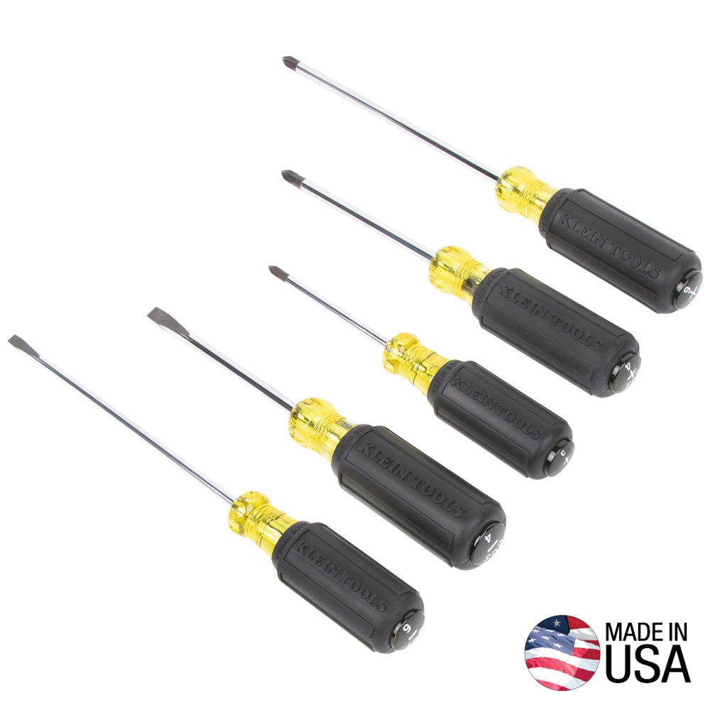 Klein Tools 85805, All-Purpose Screwdriver Set, 5-Piece