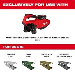 Milwaukee 49-16-1158, 1" x 1-5/8" Single Strut Shearing Dies