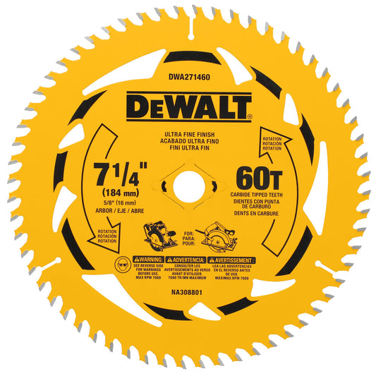 DEWALT DWA271460B10, 7-1/4 in. 60T Circular Saw Blade