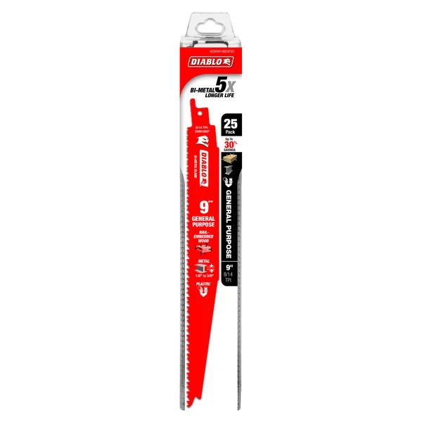 Diablo DS0914BGP25, 9" 8/14TPI General Purpose 25-pack