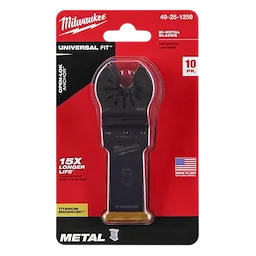 Milwaukee 49-25-1259, OPEN-LOK 1-1/8" TITANIUM ENHANCED BI-METAL METAL BLADES 10PK