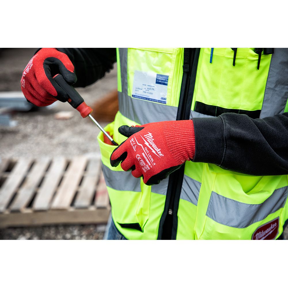 Milwaukee 48-73-5082, High Visibility Yellow Performance Safety Vest - L/XL (CSA)