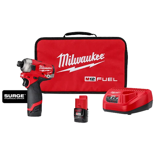 Milwaukee 2551-22, M12 FUEL SURGE 1/4" Hex Hydraulic Driver Kit