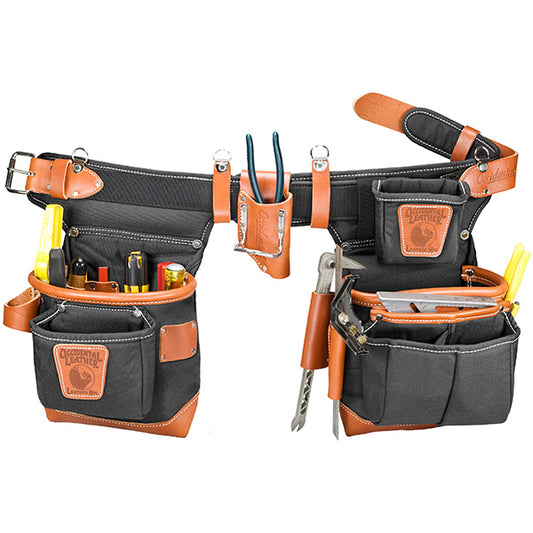 Occidental Leather 9855LH, Adjust-to-Fit™ FatLip™ Tool Bag Set - Cafe - Left