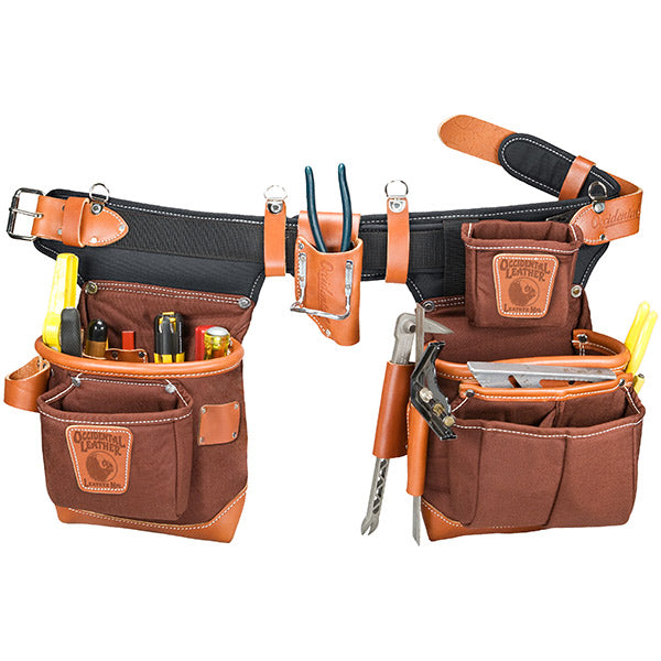 Occidental Leather 9855LH, Adjust-to-Fit™ FatLip™ Tool Bag Set - Cafe - Left