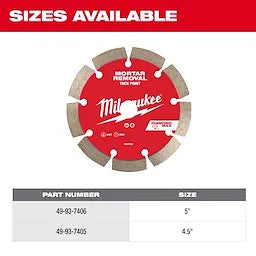 Milwaukee 49-93-7405, 4 1/2" Tuck Point Segmented