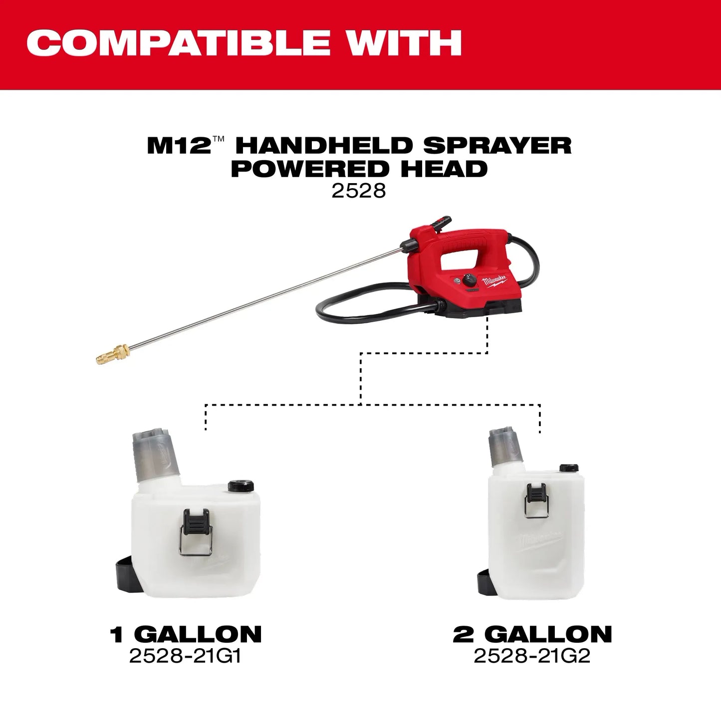 Milwaukee 2528-21G1, M12 1 Gallon Handheld Sprayer Kit