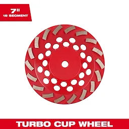 Milwaukee 49-93-7795, 7" TURBO CUP WHEEL,5/8-11