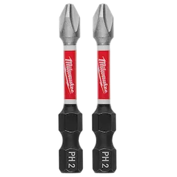 Milwaukee 48-32-4962, 2" PH2 SHOCKWAVE Impact Duty Bit - 2 Pack
