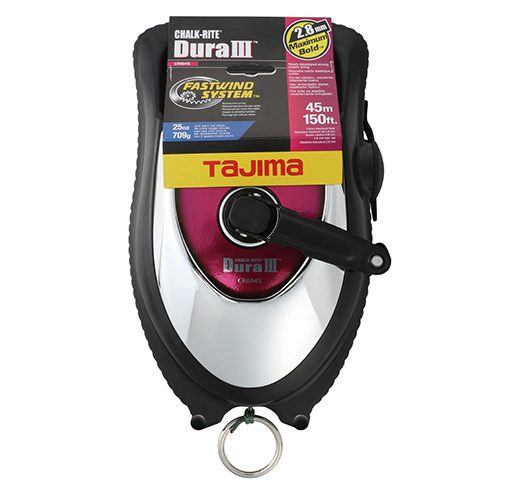 Tajima CR604S, Chalk-Rite DURA III. 2.8mm chalk snap-line with Integrated Handle release