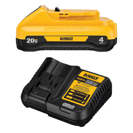 DEWALT DCB240C, 20V MAX LI-ION COMPACT BATTERY (4.0 AH) W/ CHARGER