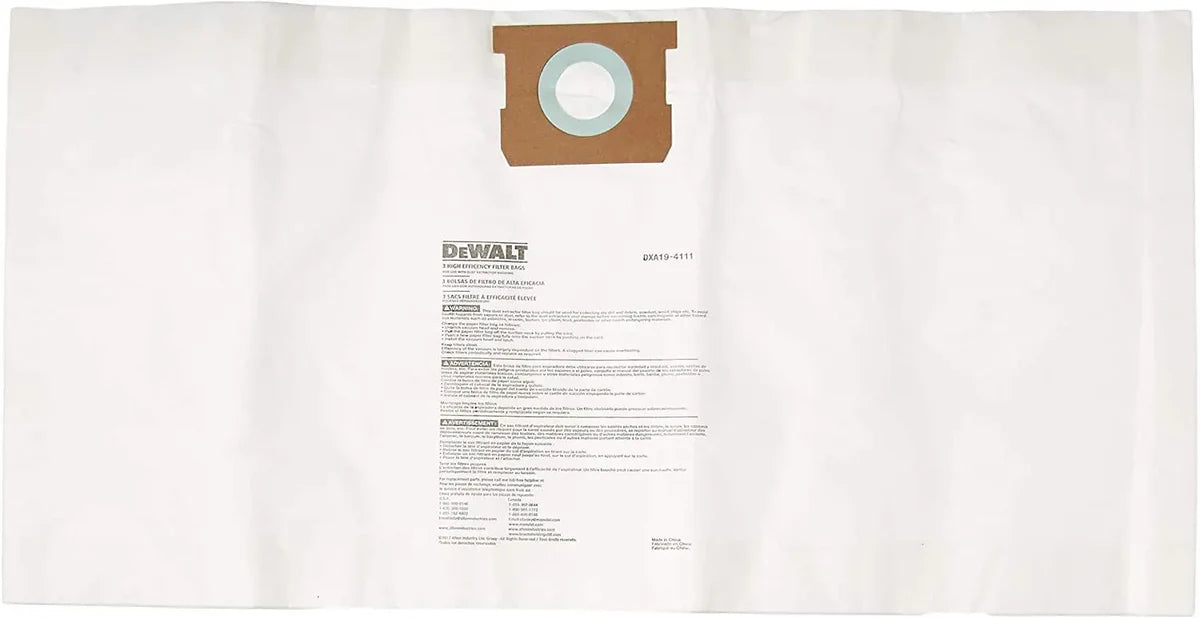 DEWALT DXVA194111, Fine Dust Bag 6-10 gal (3pk)